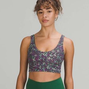 LULULEMON align bra (floral & emerald green)